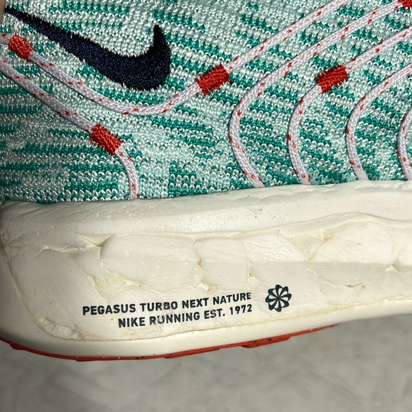 Nike ZOOMX Pegasus Turbo Next Nature FLYKNIT running shoe size 9 NWOT color Jade - Picture 14 of 14